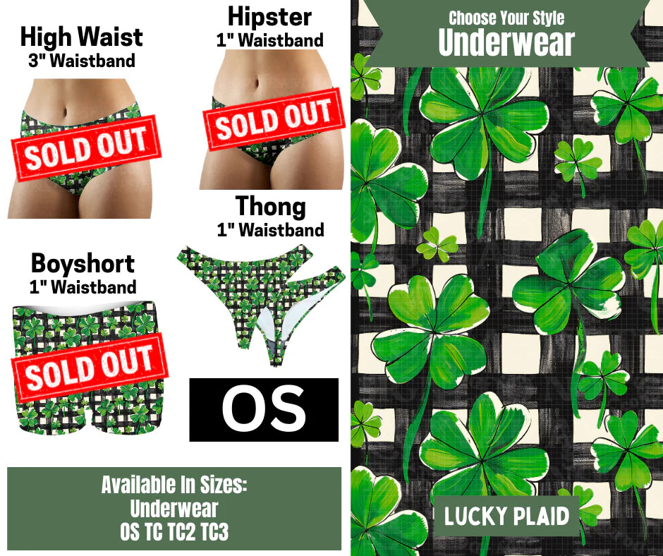 Lucky Plaid Thong Underwear