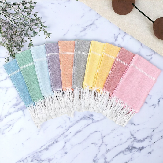 Turkish Hand Towel Oversized 100% Cotton Peshtemal Lightweight Absorbent