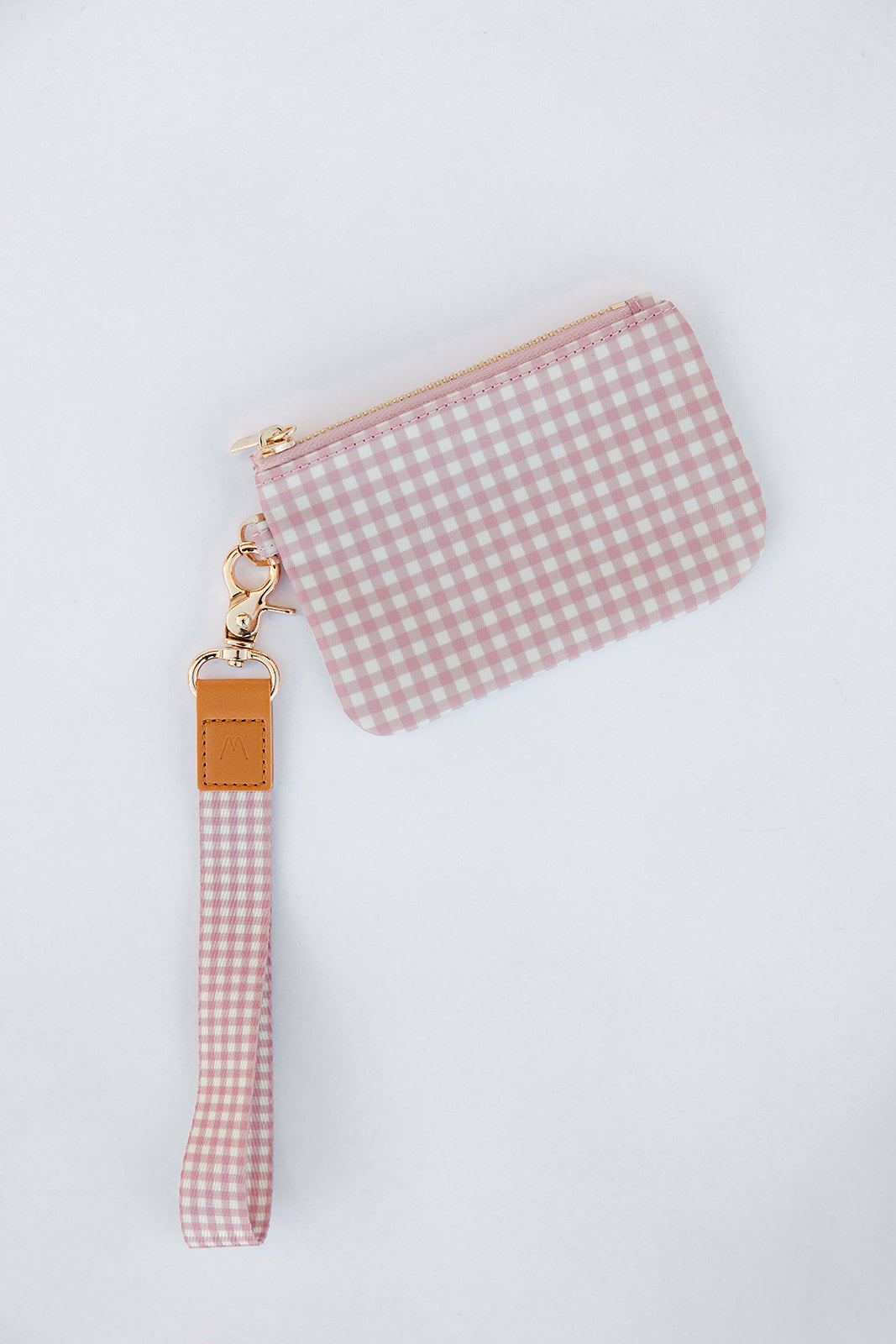 Blushing Gingham Wrist Lanyard