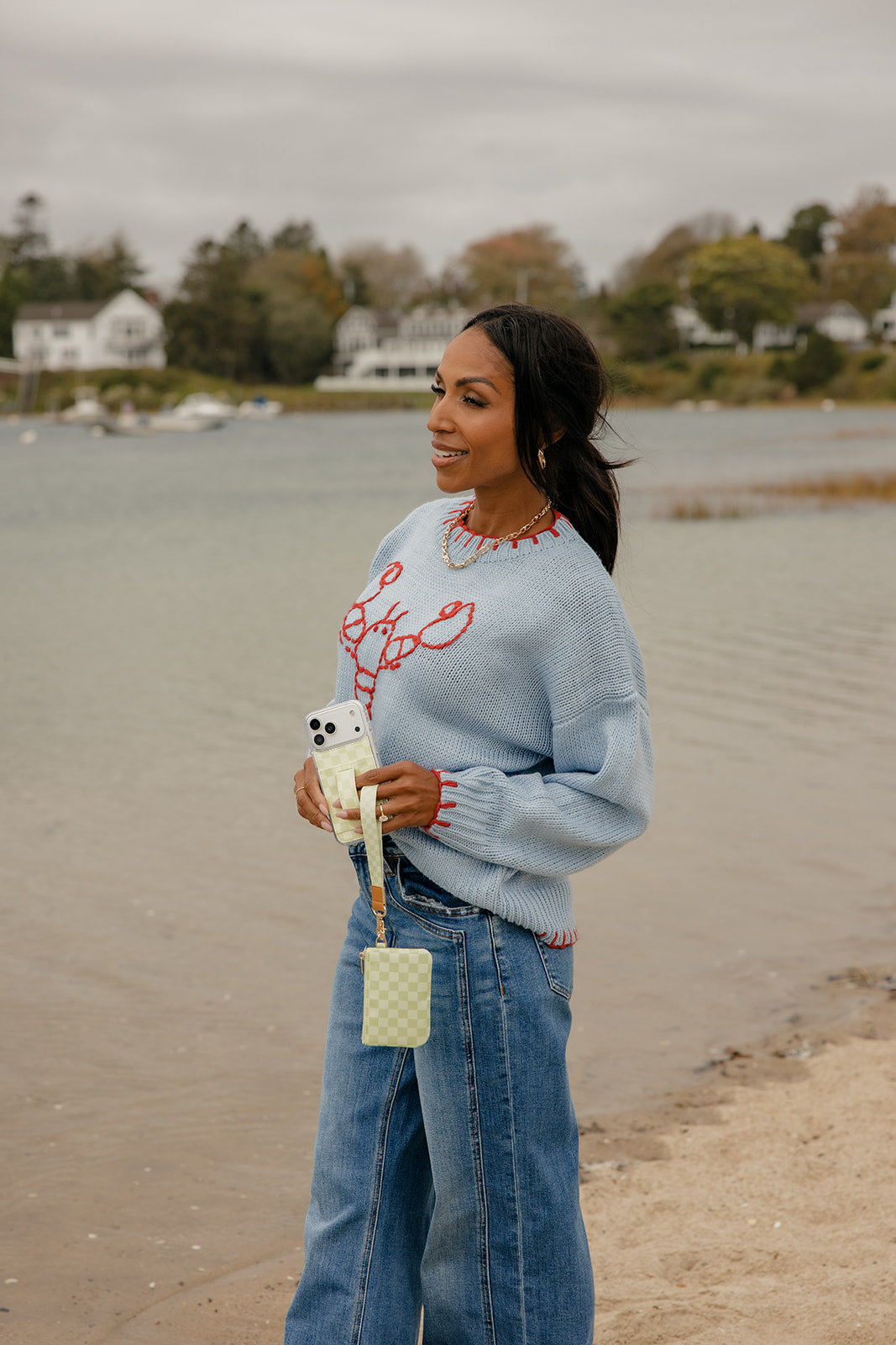 Harbor Check Zipper Pouch