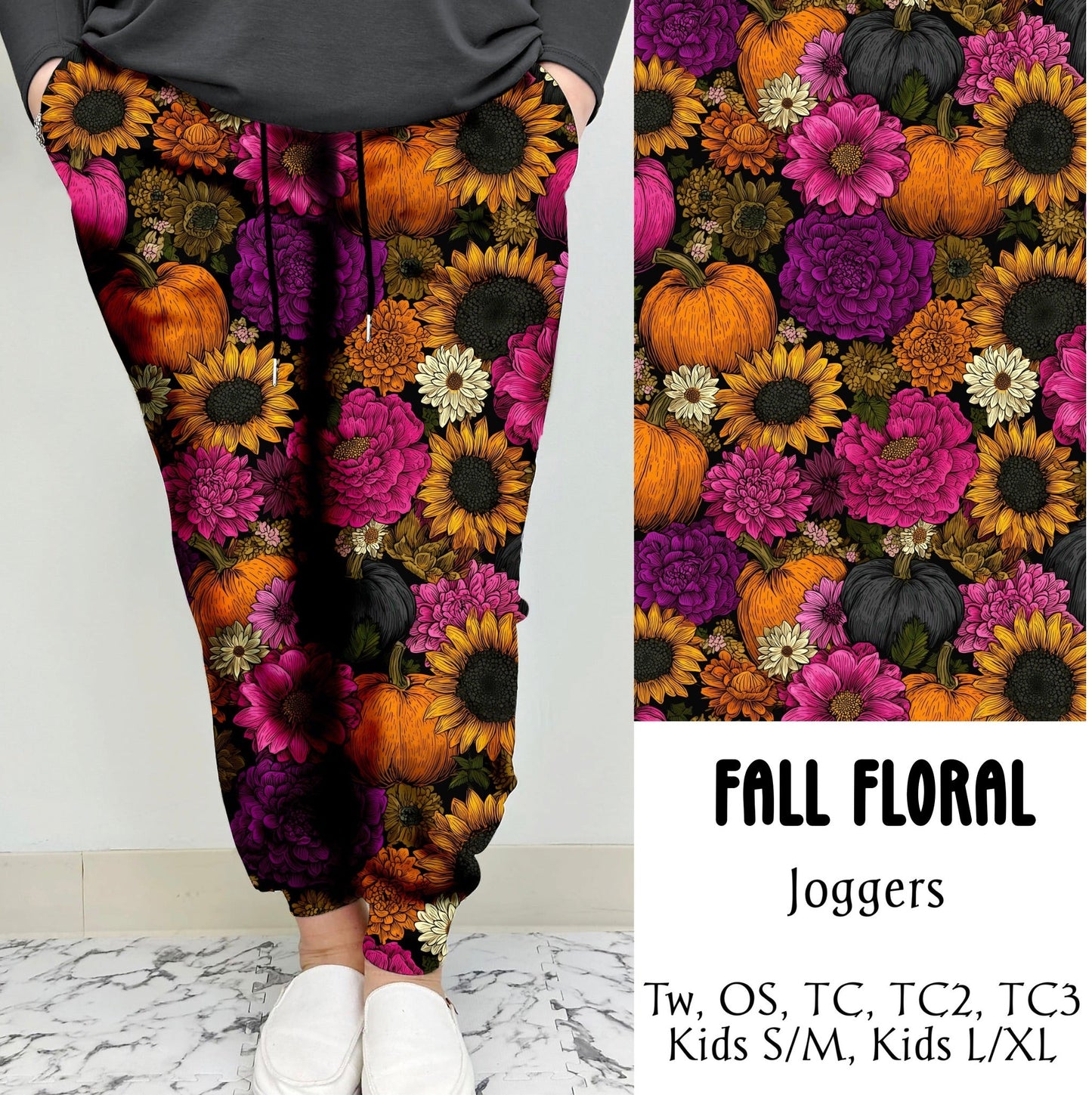 Fall Floral Leggings/Joggers | Preorder Closes 7/28, ETA Mid Sept.