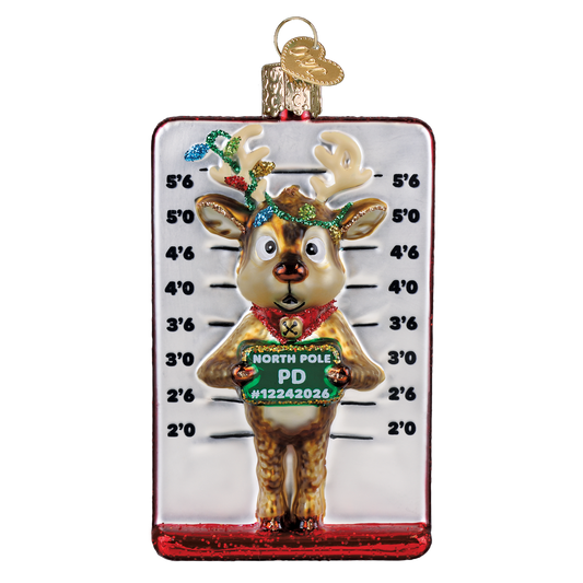 Reindeer Mugshot Ornament