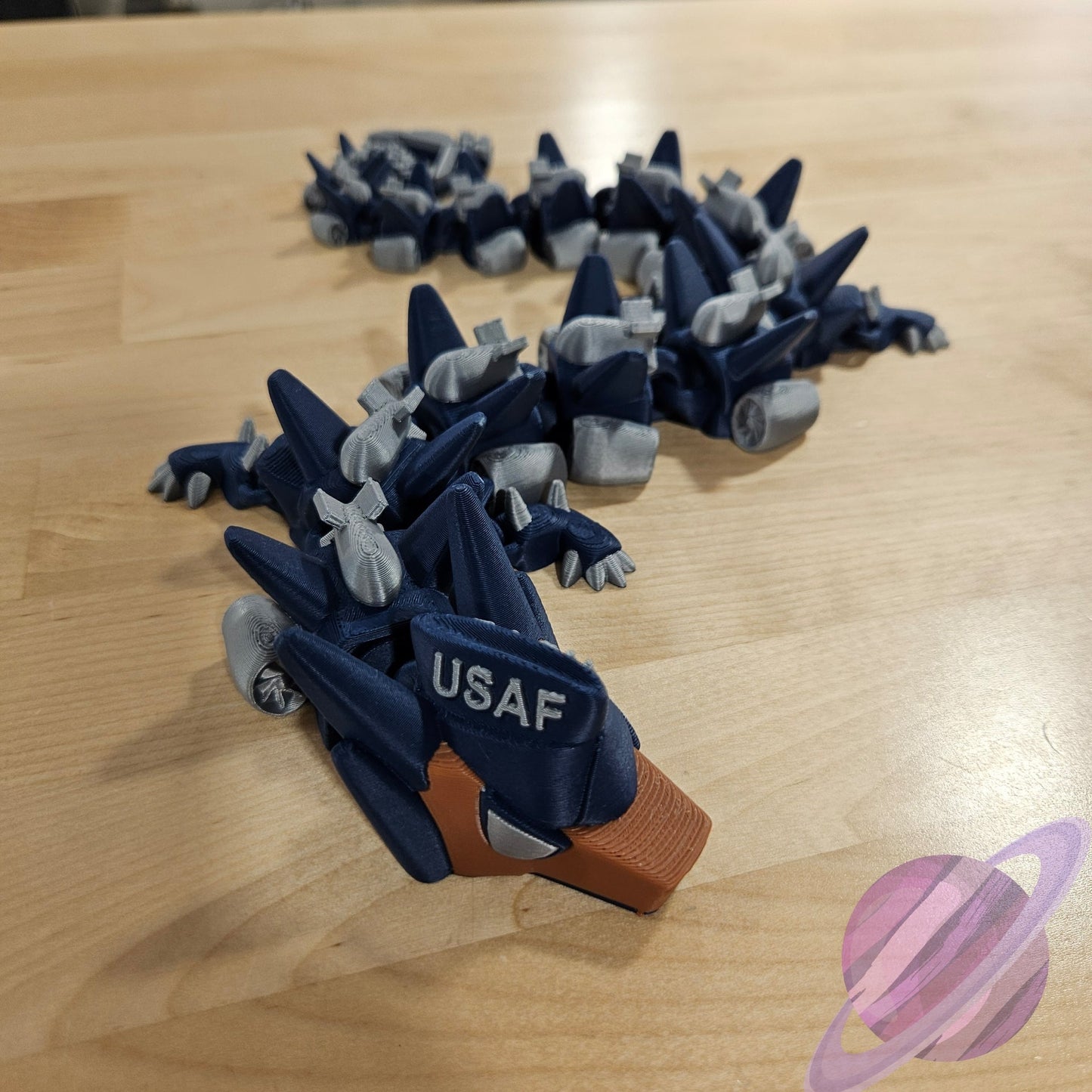 USAF AIR FORCE 3D PRINTED ARTICULATED DRAGON