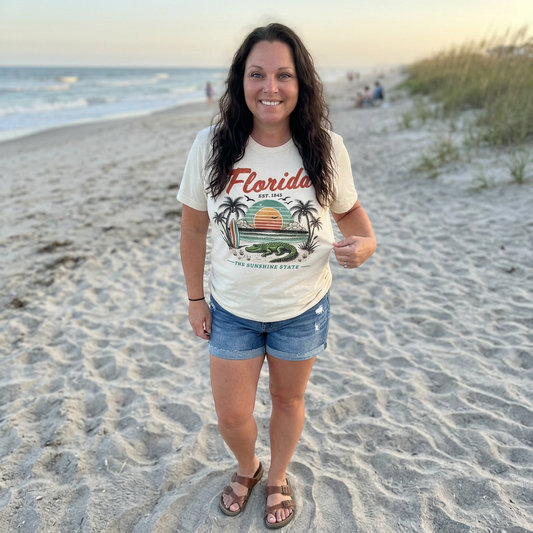 Sunshine State Vintage Florida Adult Graphic Tee
