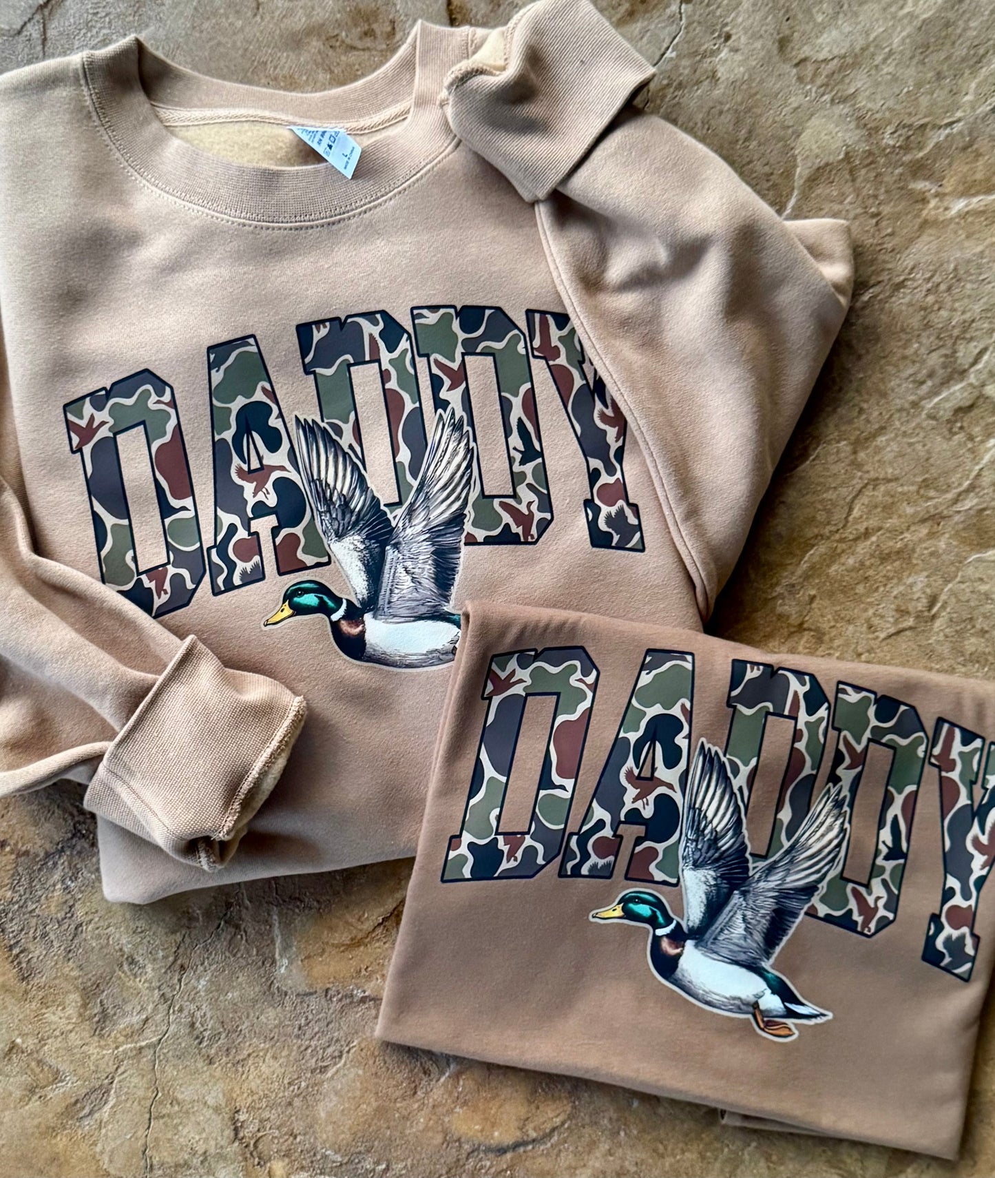 Daddy Camo Duck Tee/Sweatshirt (PREORDER CLOSES 11/30, ETA 1 WEEK)