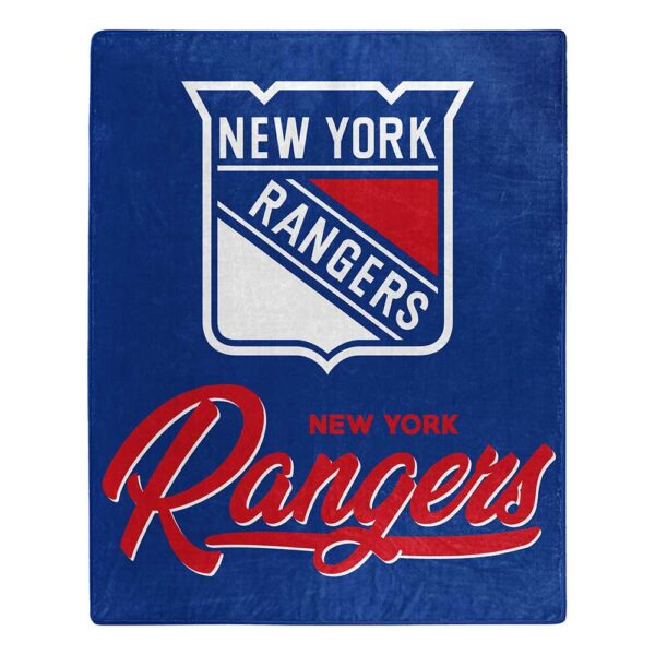 New York Rangers NHL ‘Signature’ Raschel Throw Blanket