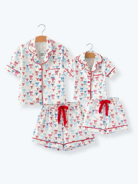 Mommy & Me 4th of july Print Pajama Set