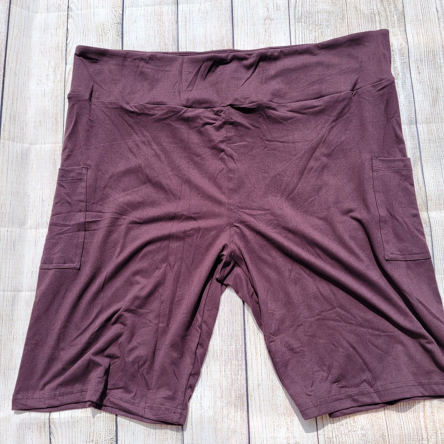 Brown Leggings, Capris, and Biker Shorts with pockets