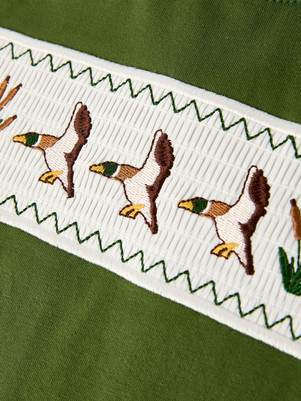 Camouflage Duck Smocking Embroidery Boys Outfit