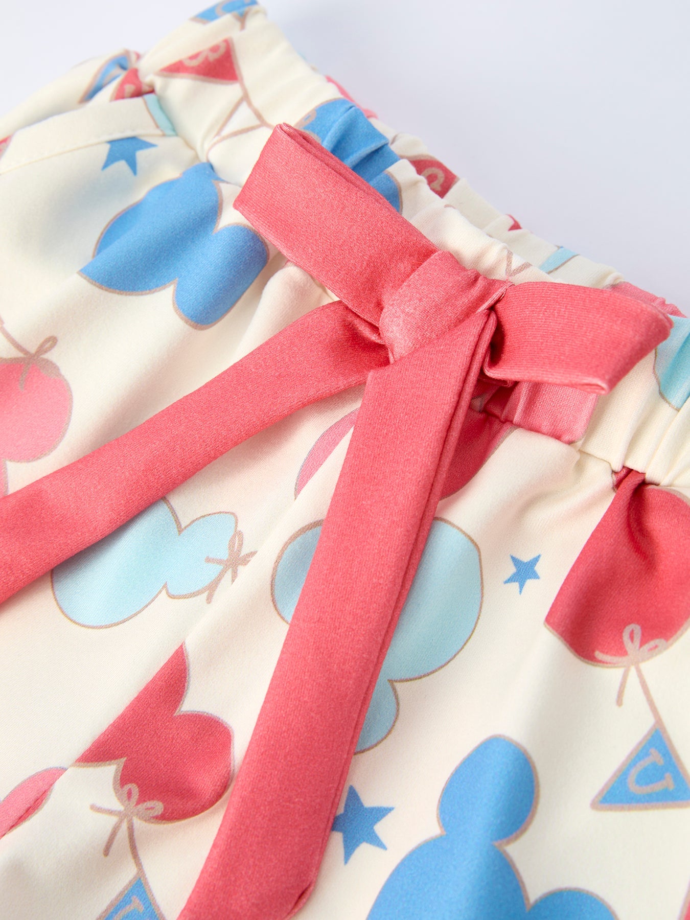 4th Of July Red Blue Print Girls Pajamas Set