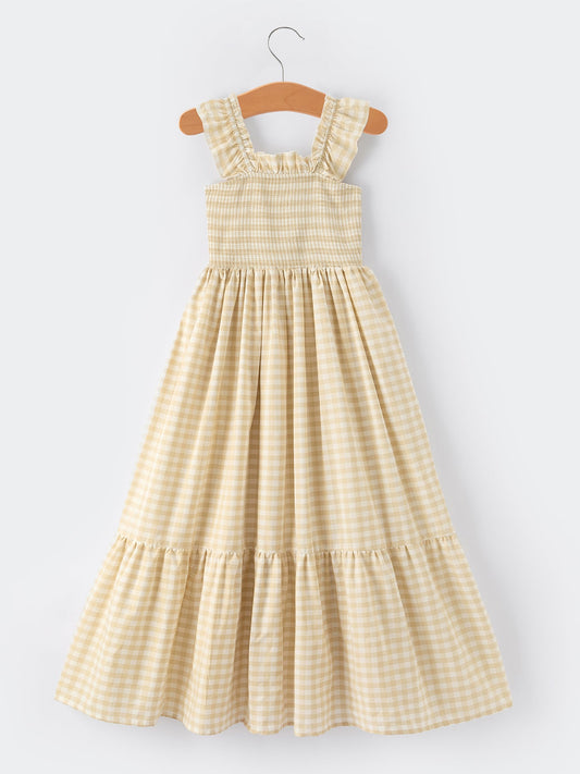 Mommy & Me Adult Plaid Smocked Dress