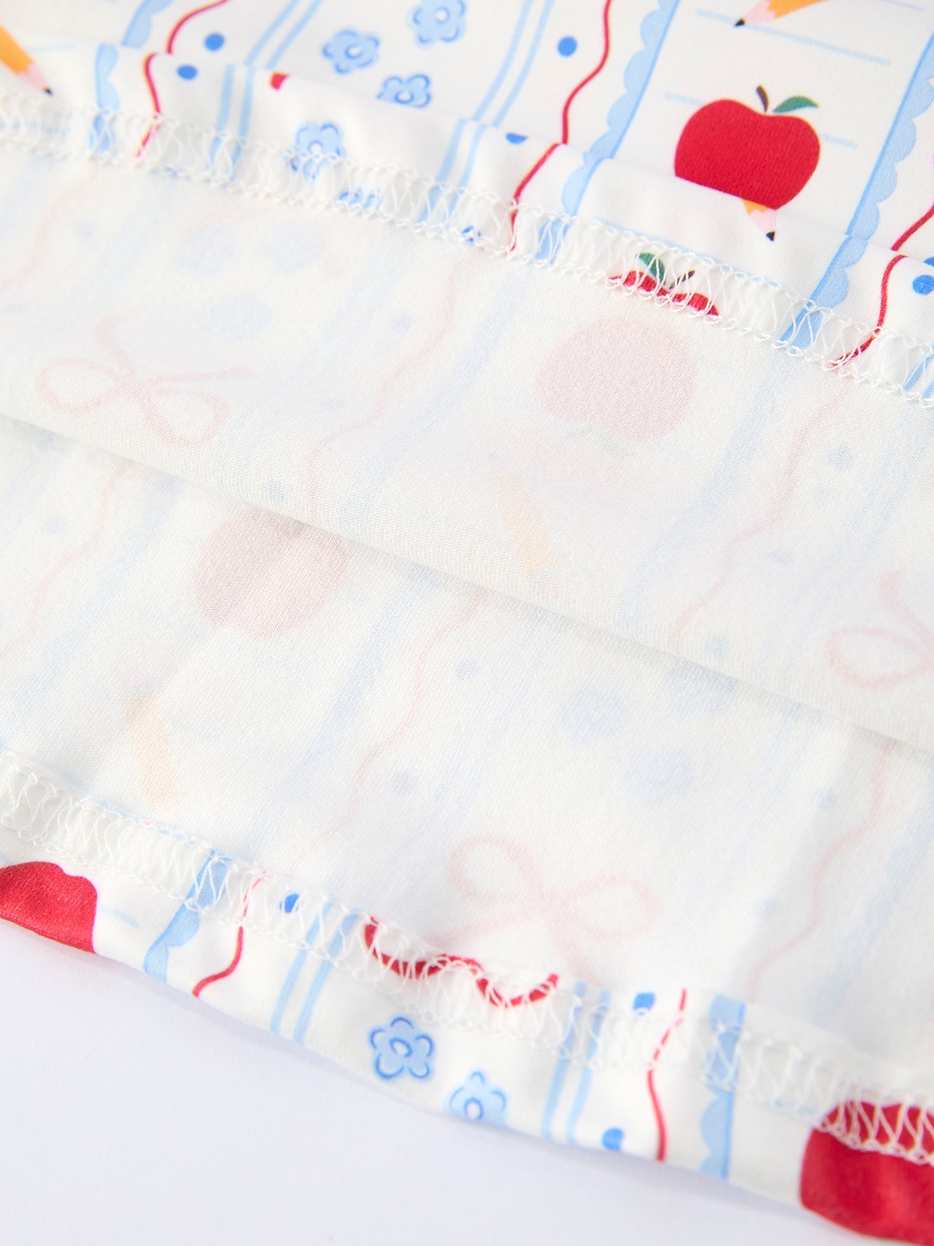 Back to School Apple Bow Stripe Girls Dress