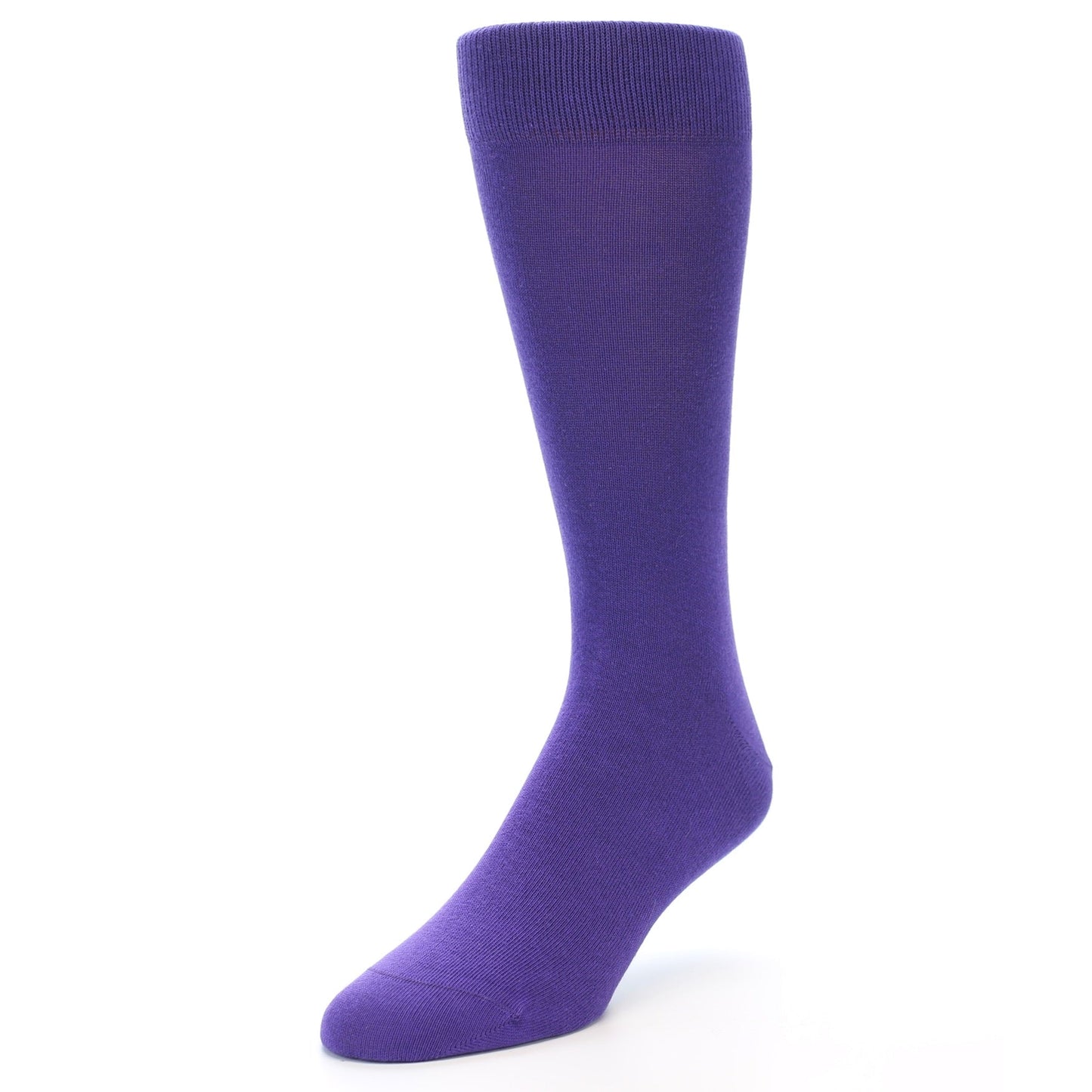 Viola Purple Solid Color Men's Dress Socks