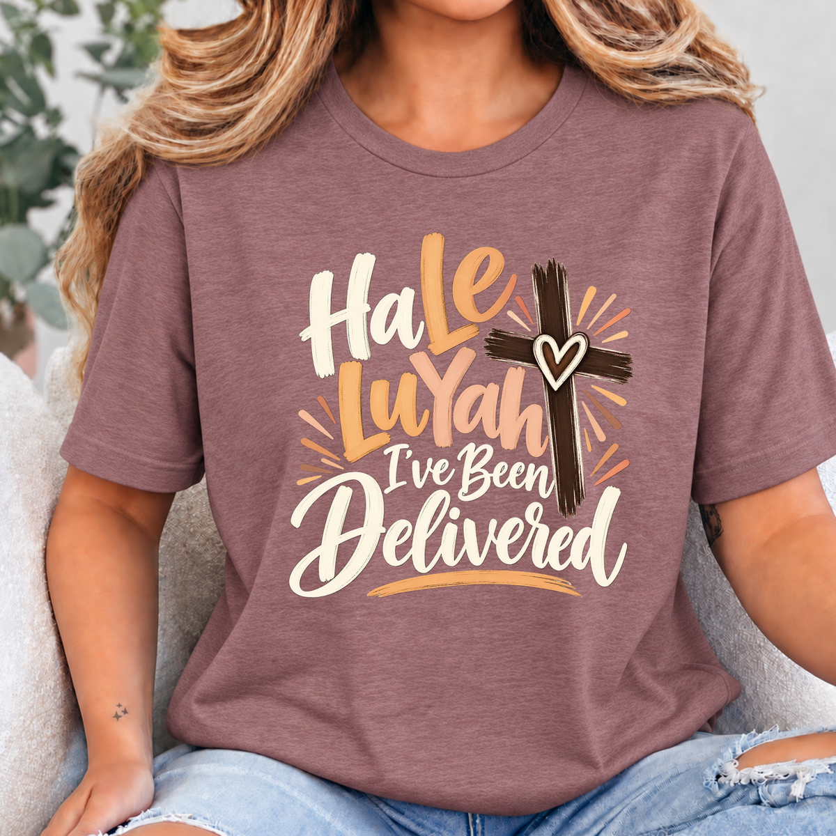 HaLeLuYah - Neutral Graphic Tee
