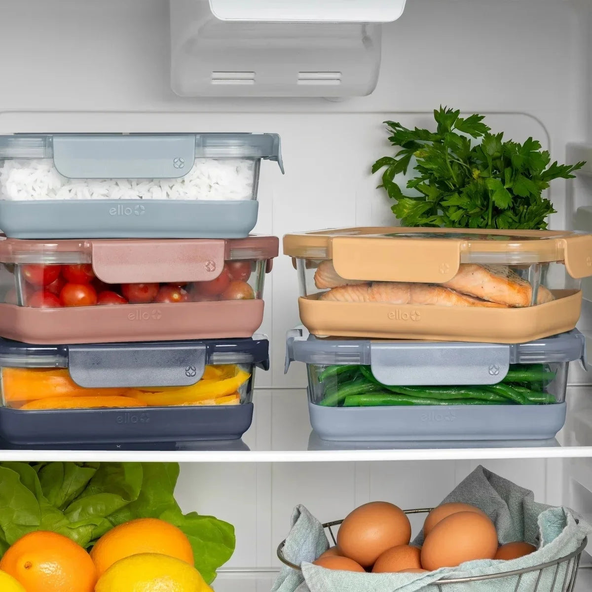 Ello 10-piece Glass Meal Prep Container Set