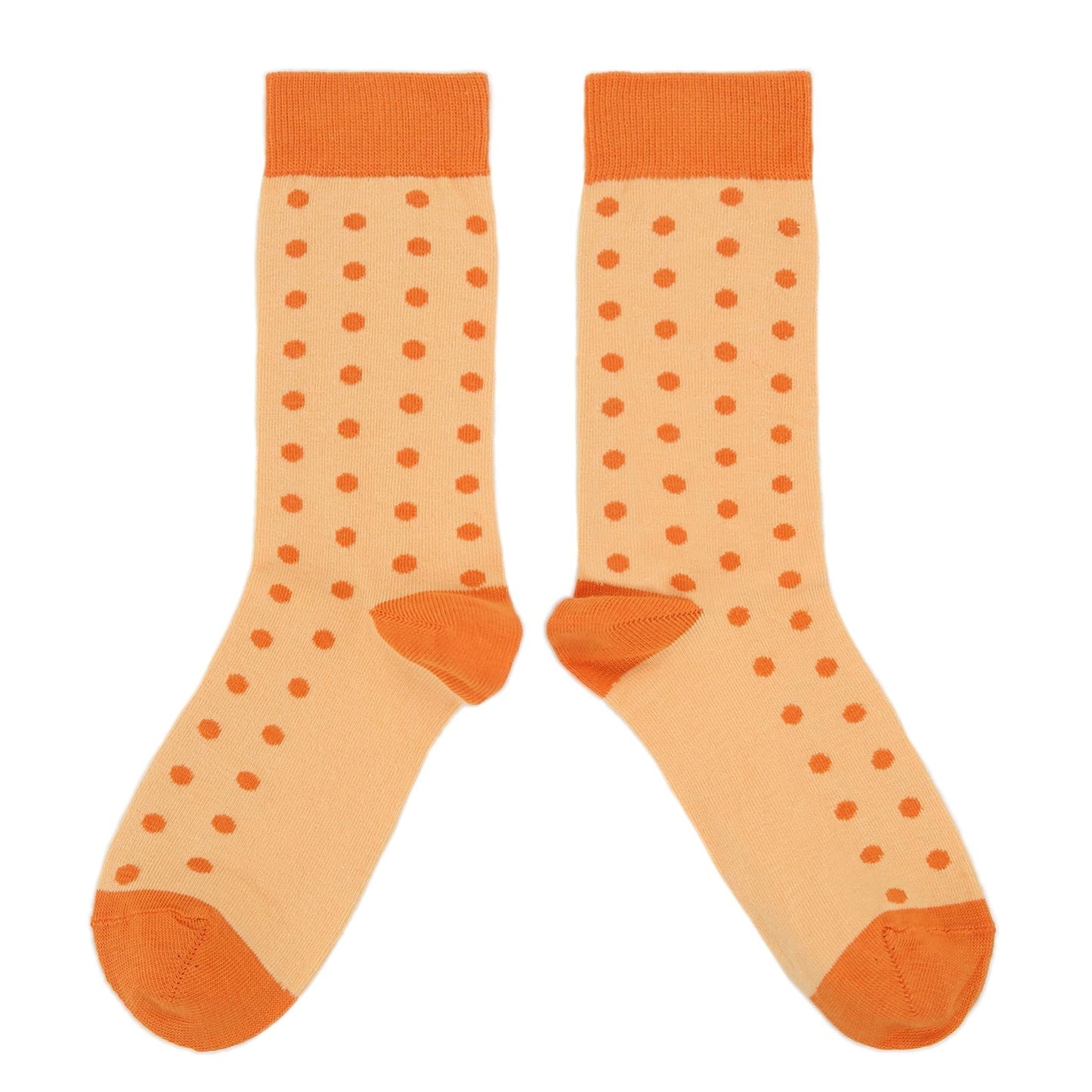 Light Orange Polka Dot Women's Dress Socks