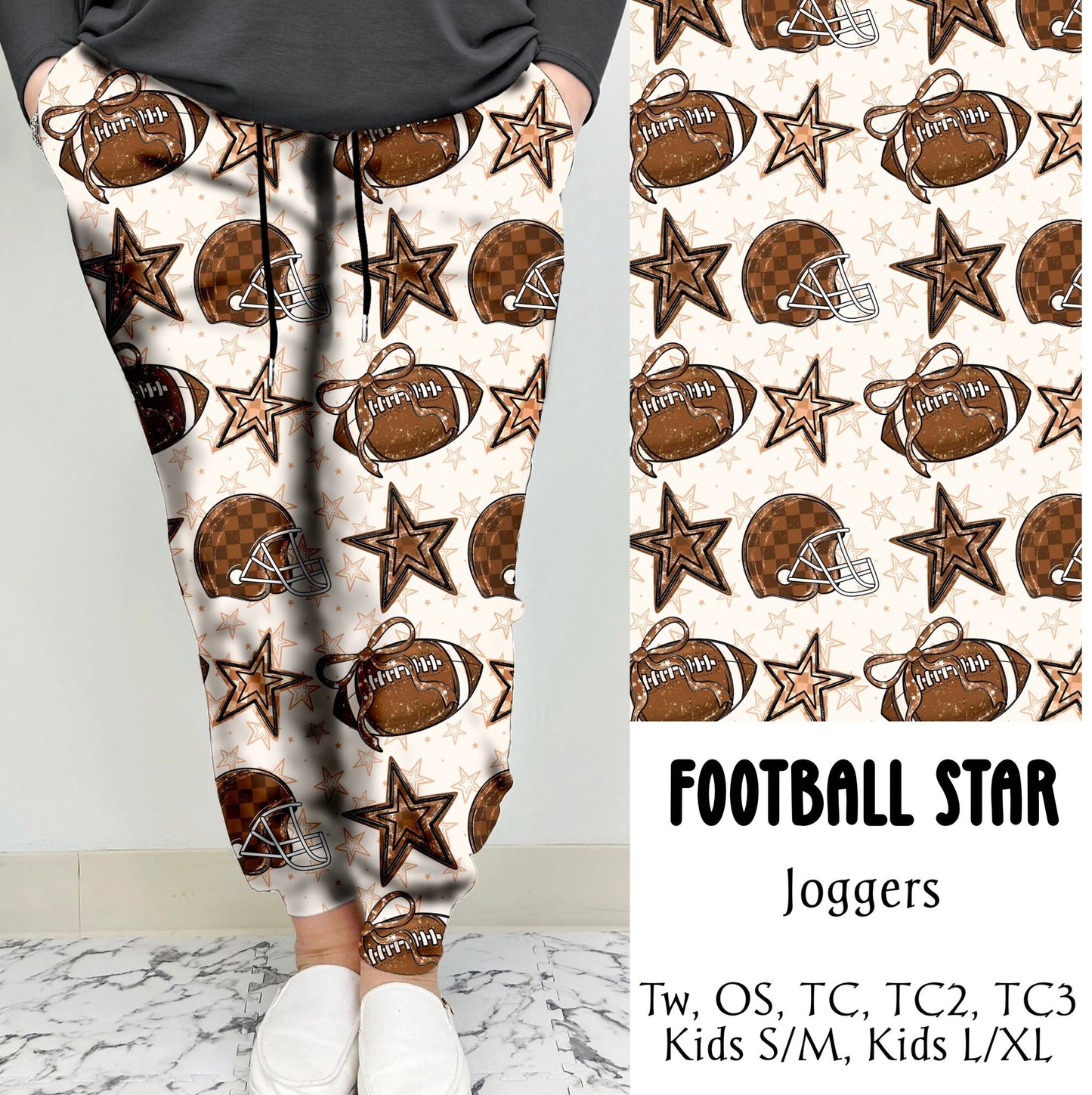 Football Star Leggings/Joggers | Preorder Closes 7/28, ETA Mid Sept.