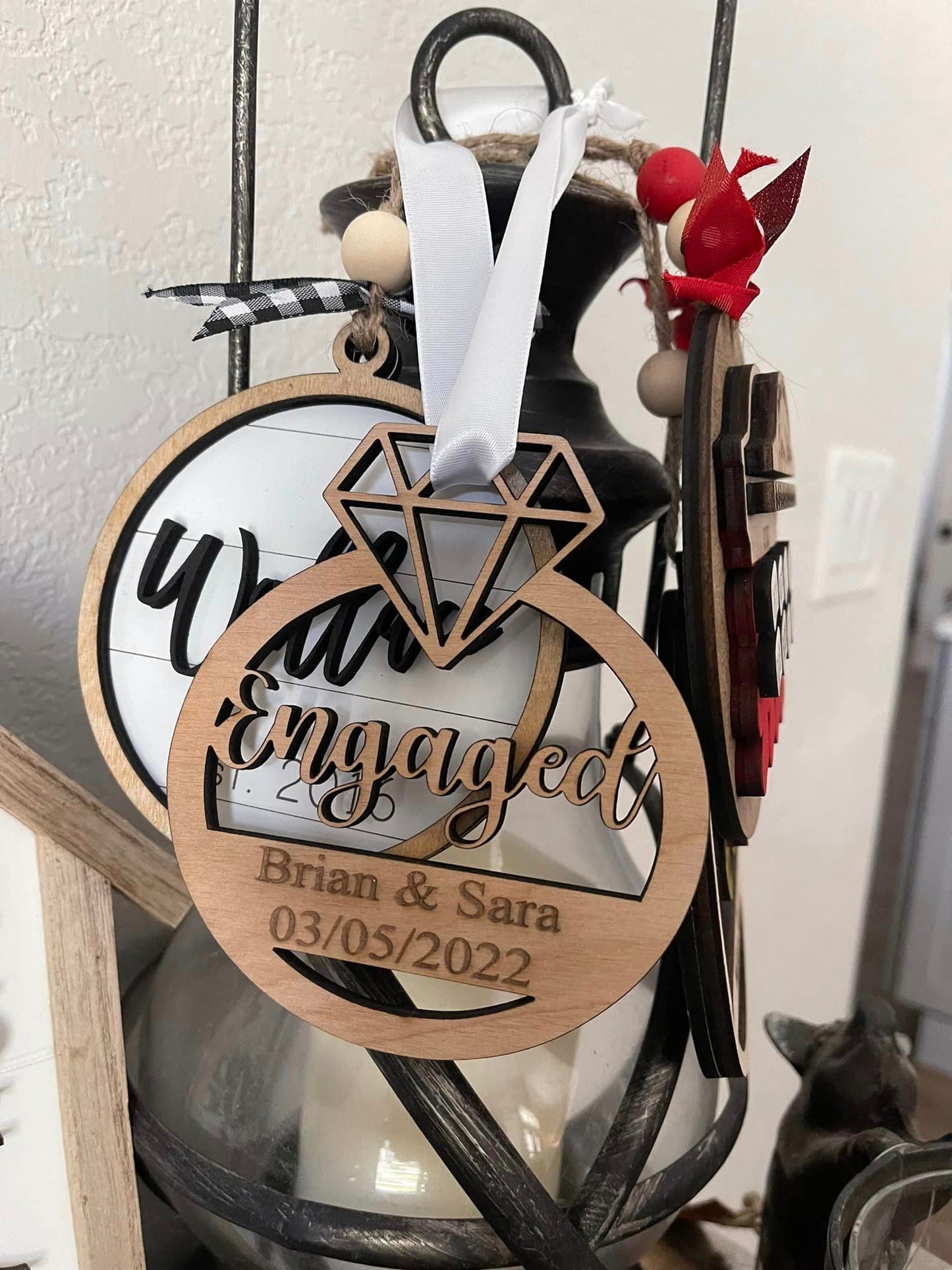 Custom PERSONALIZED ENGAGED Ornament (PREORDER- Arrives in 4-5 wks)