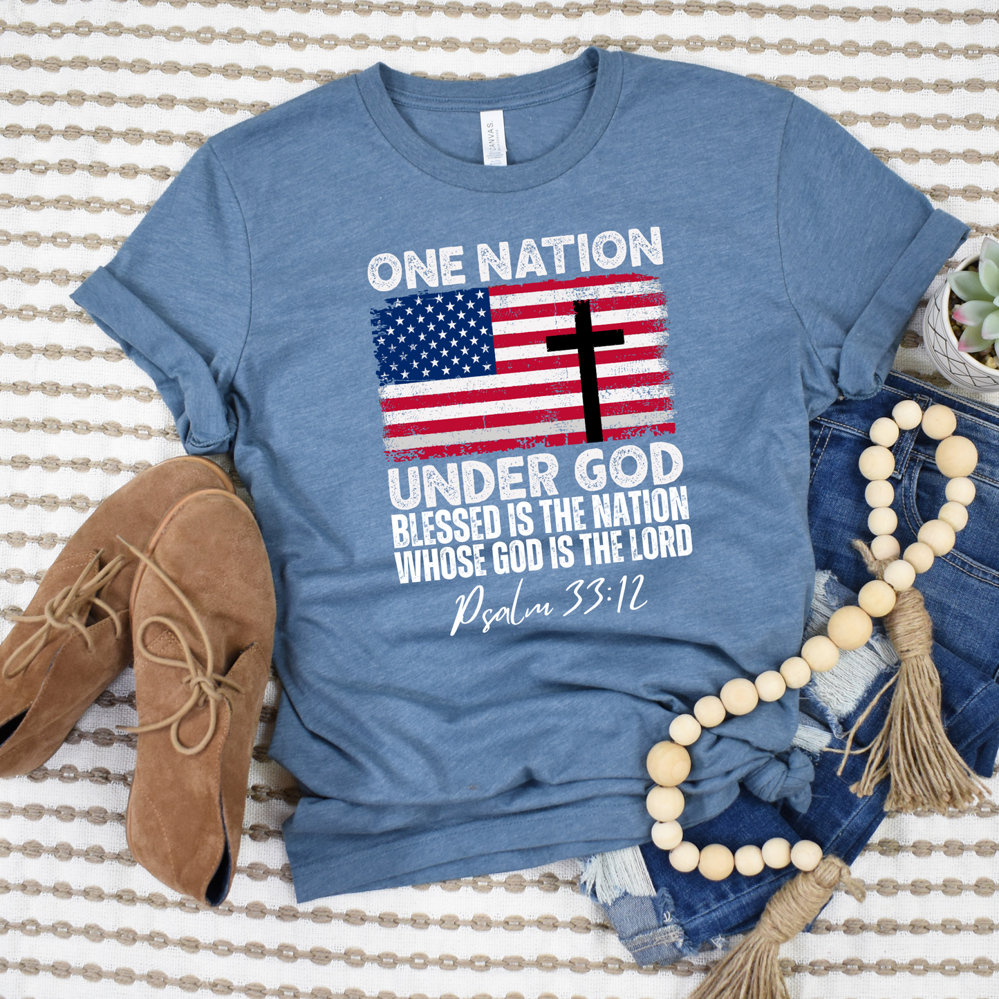 Blessed is the nation Graphic Tee