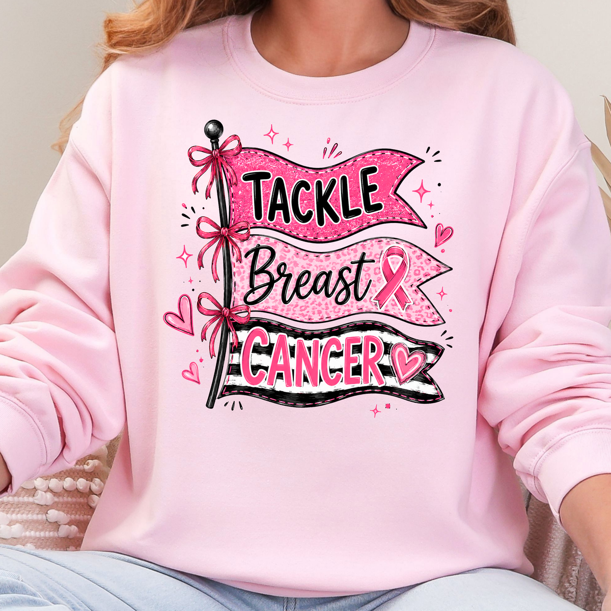 Tackle Breast Cancer Graphic Tee or Sweatshirt