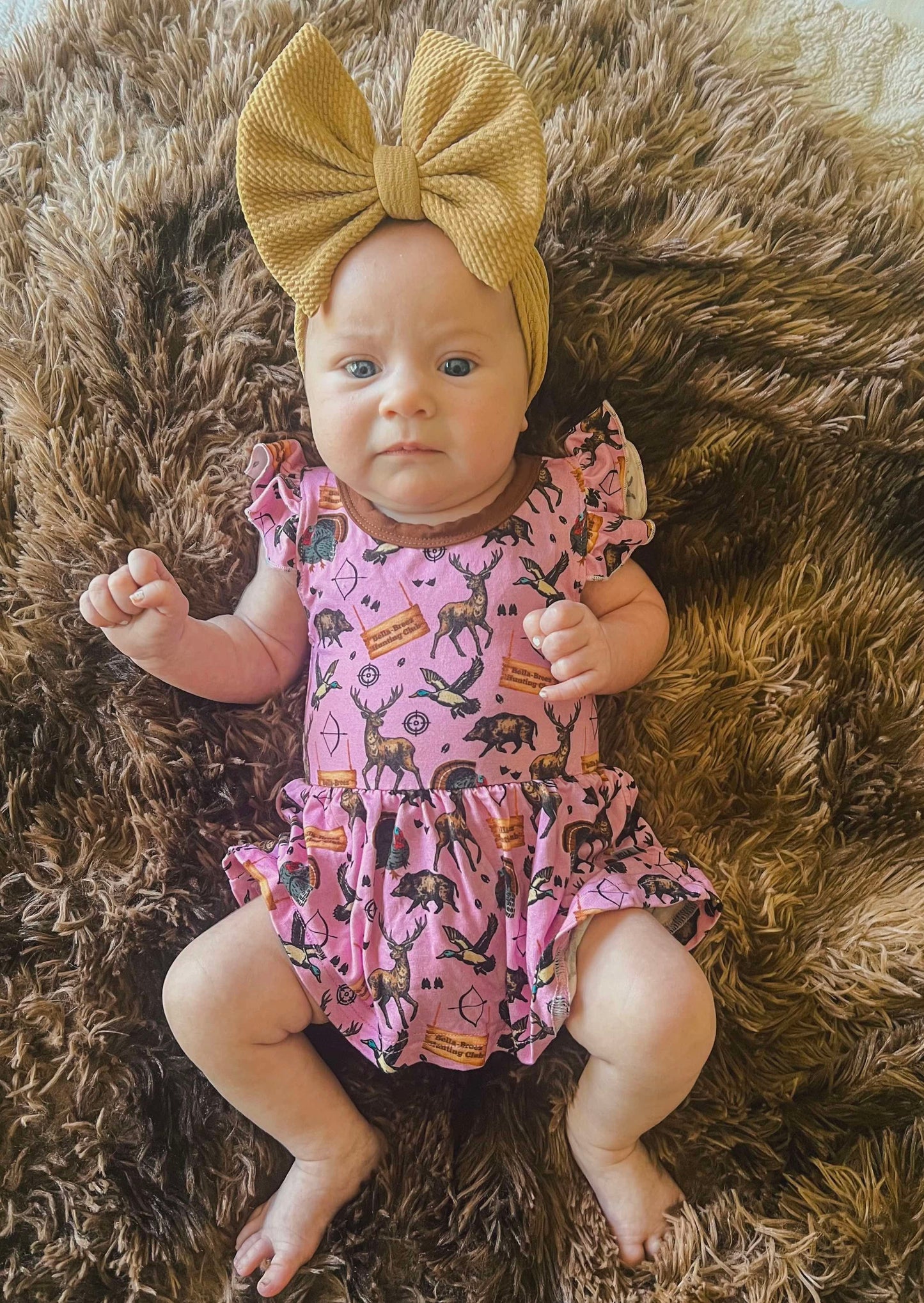 PINK Bella-Breez Hunting Club Bamboo Skirted Romper
