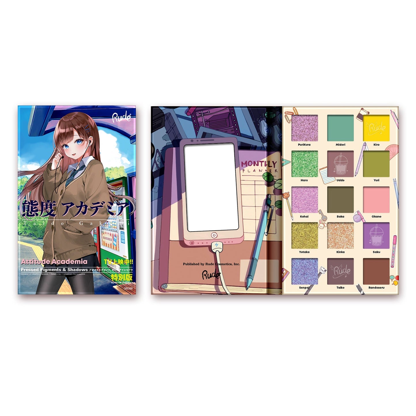 Chibi Manga Collection Pressed Pigments & Shadows Palette - Attitude Academia