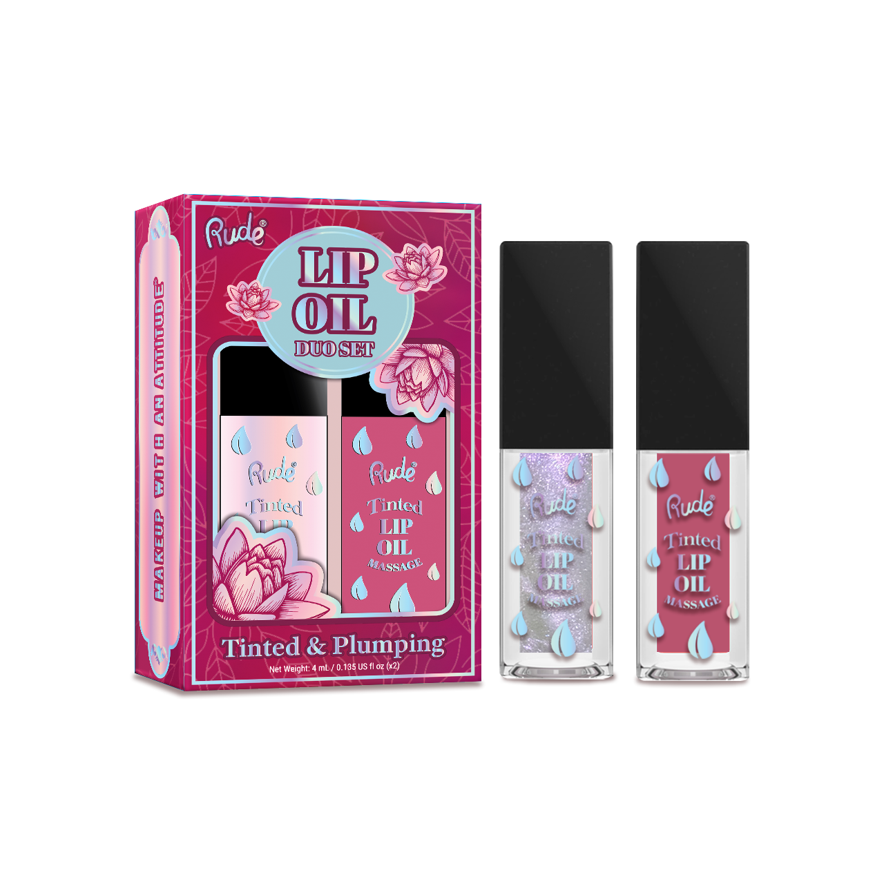 Tinted & Plumping Lip Oil Massage Duo Set