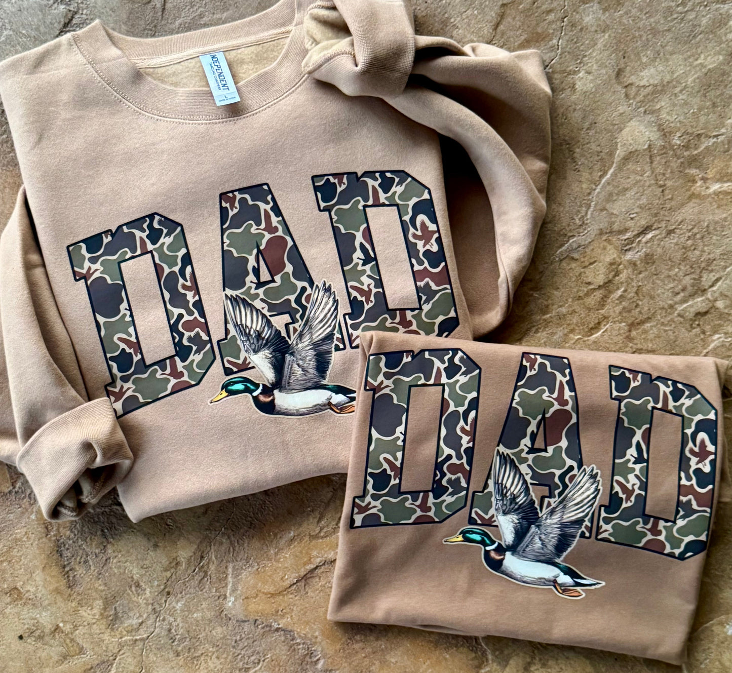Dad Camo Duck Tee/Sweatshirt (PREORDER CLOSES 11/30, ETA 1 WEEK)