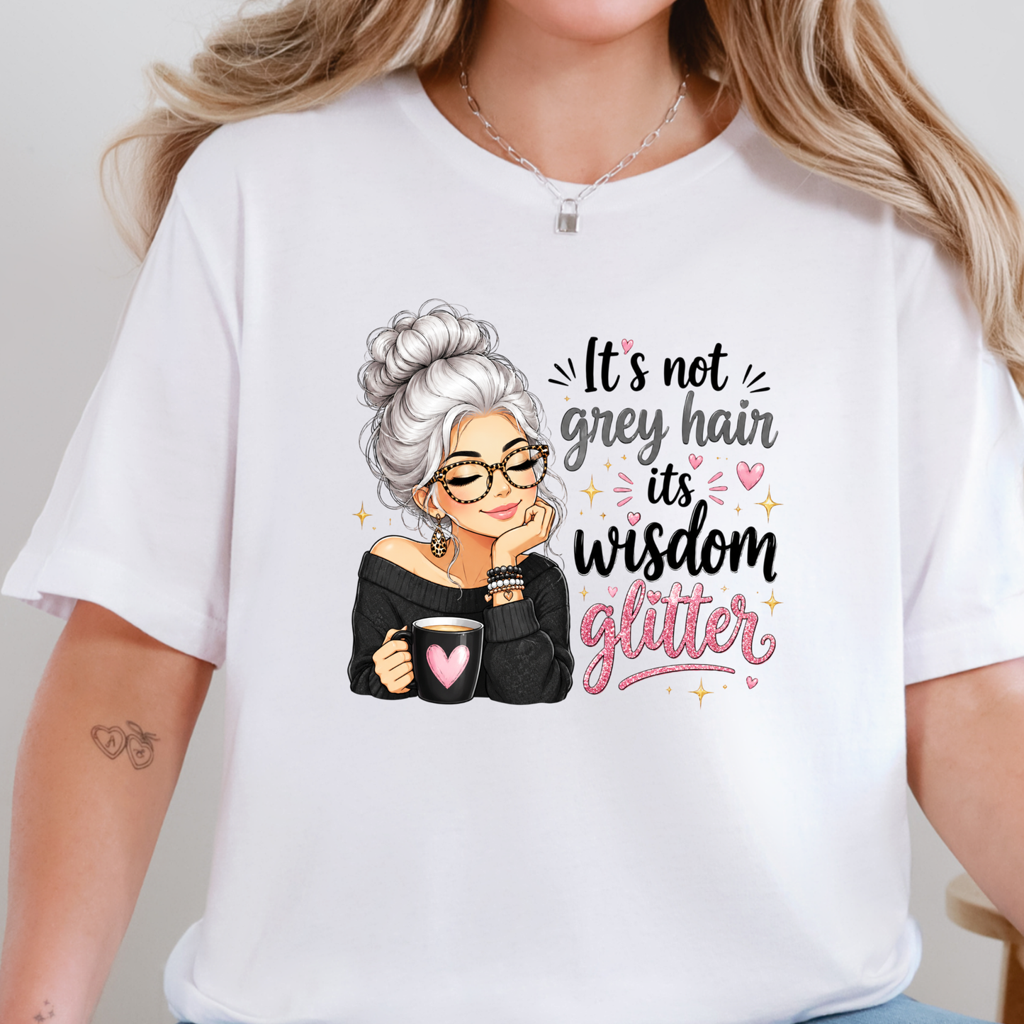 Wisdom Glitter Graphic Tee