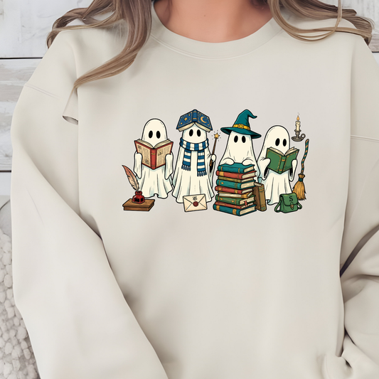 Ghosts Reading Books Graphic Tee or Sweatshirt