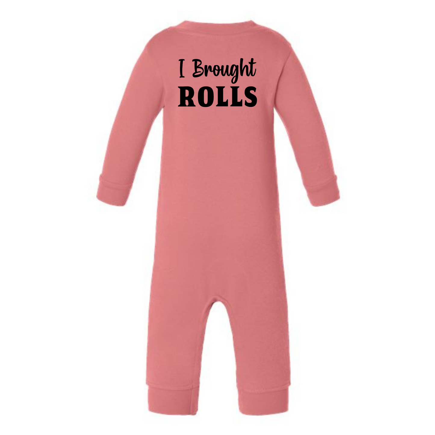 I Brought Rolls Infant Graphic Fleece One-Piece