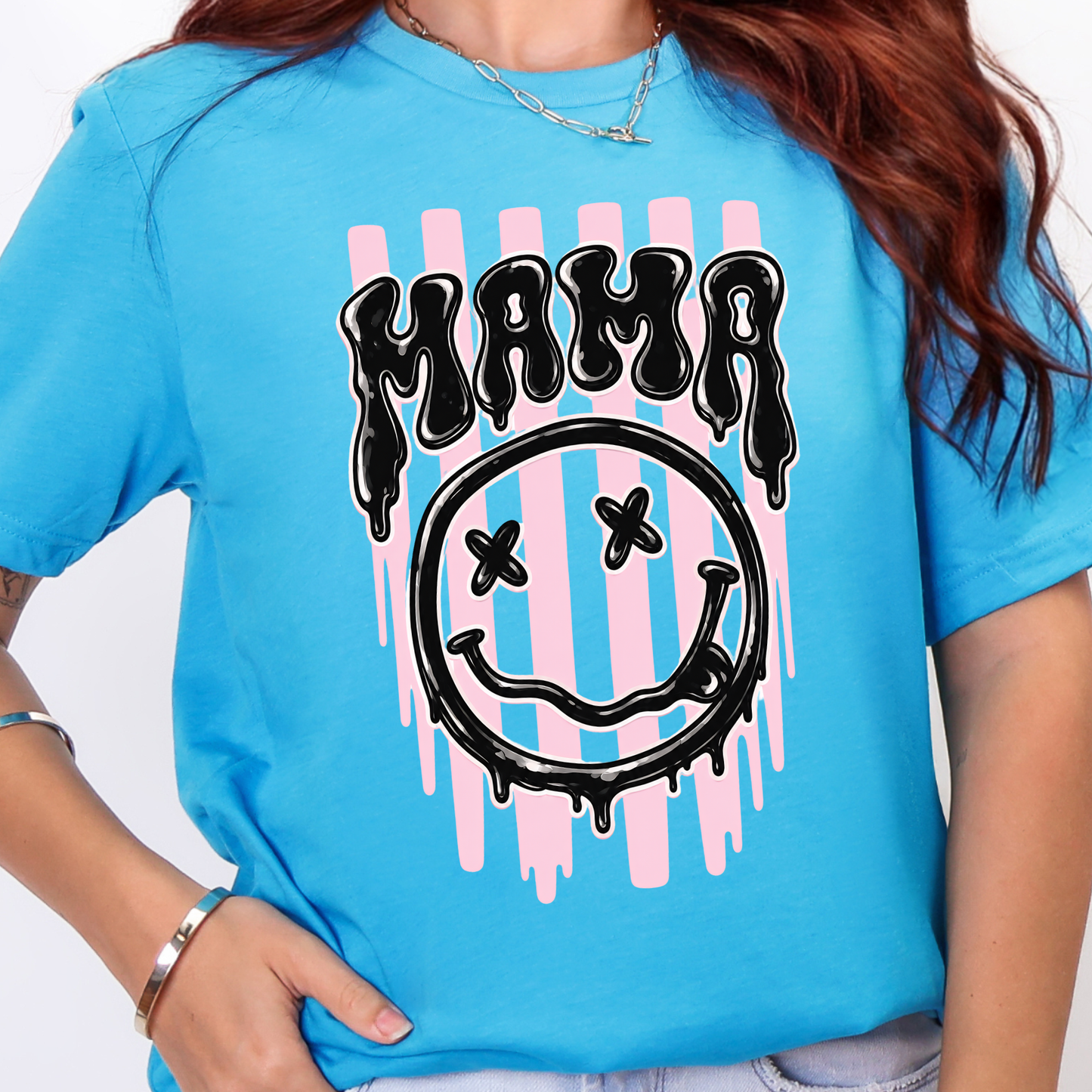Mama Smiley Face Graphic Tee