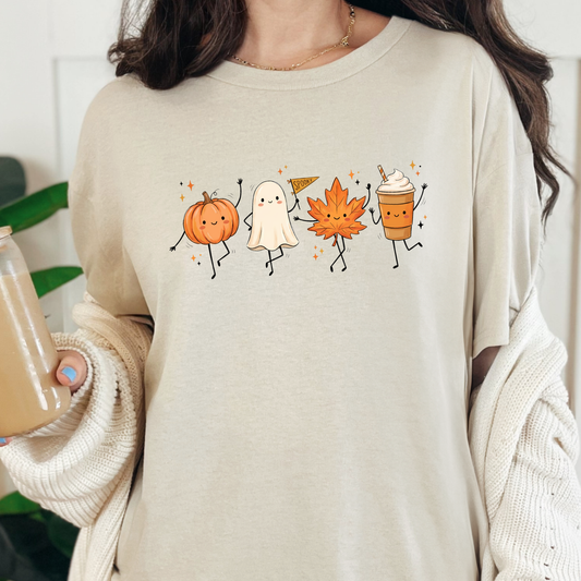 Dancing Fall Friends Graphic Tee