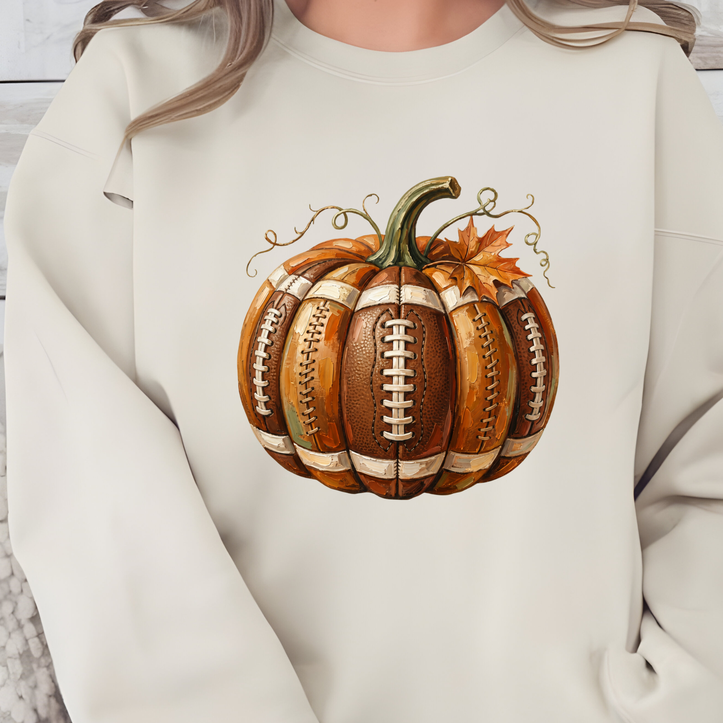 Football Pumpkin Graphic Sweatshirt