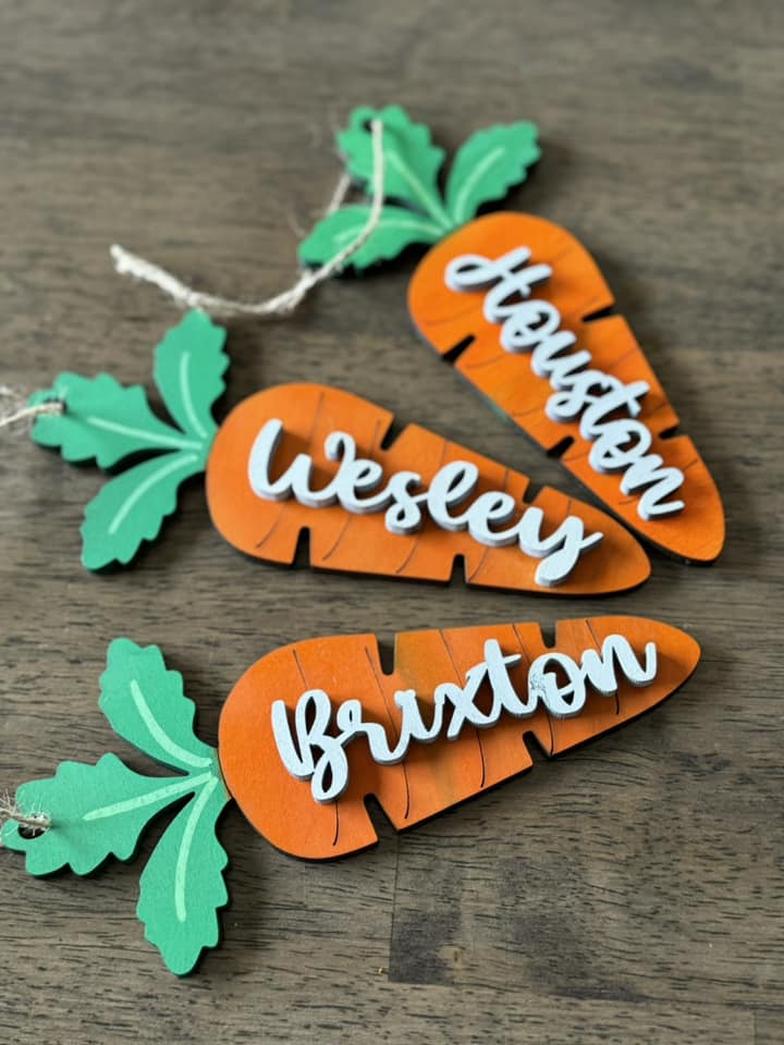 Custom Name Carrots - PREORDER ETA 4-5 Weeks