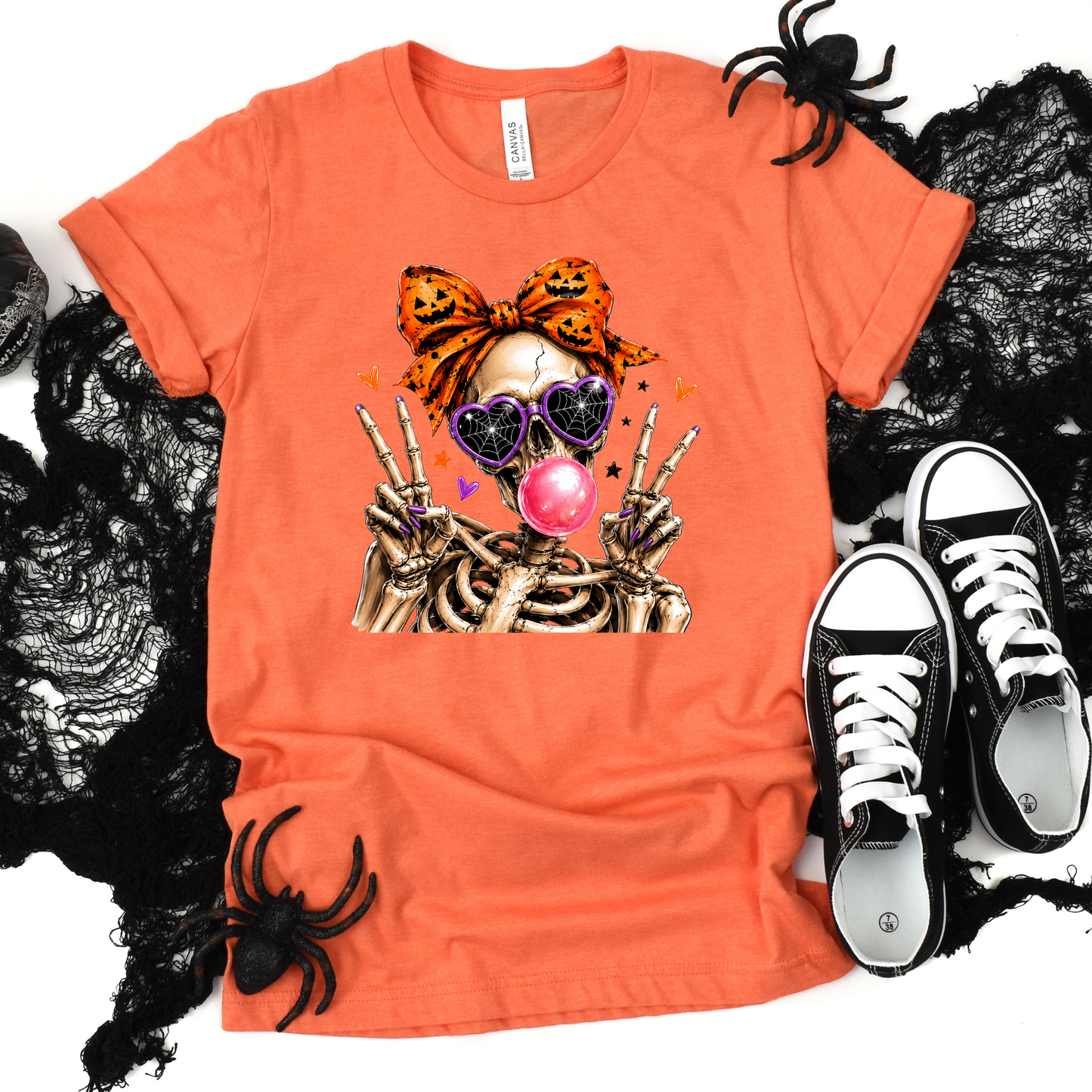 Cute Skeleton Halloween Graphic Tee