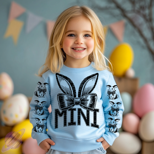 MAMA & MINI BUNNY COLLECTION SWEATSHIRT W/ SLEEVE PRINT(ORDER NO SLEEVE PRINT OR TEES ON CUSTOM LINK)
