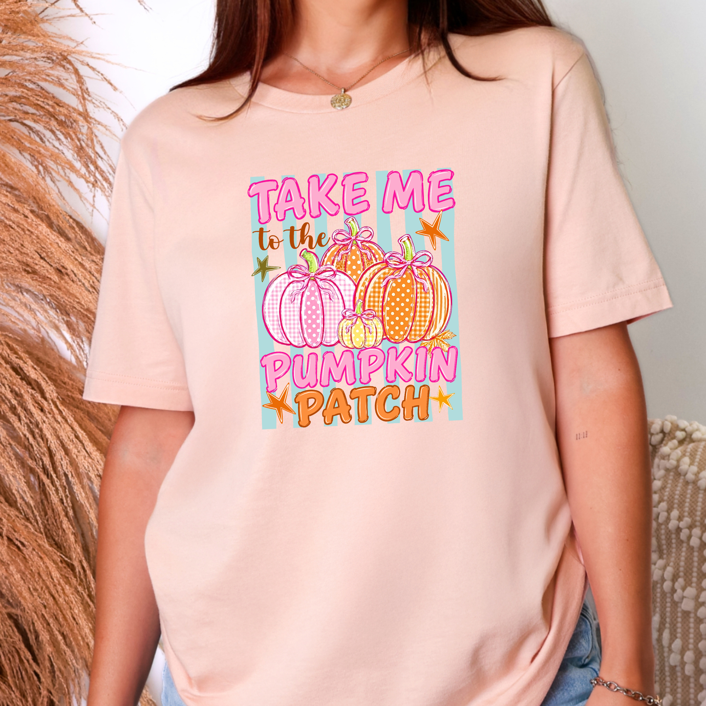 Pumpkin Patch Stripes Graphic Tee