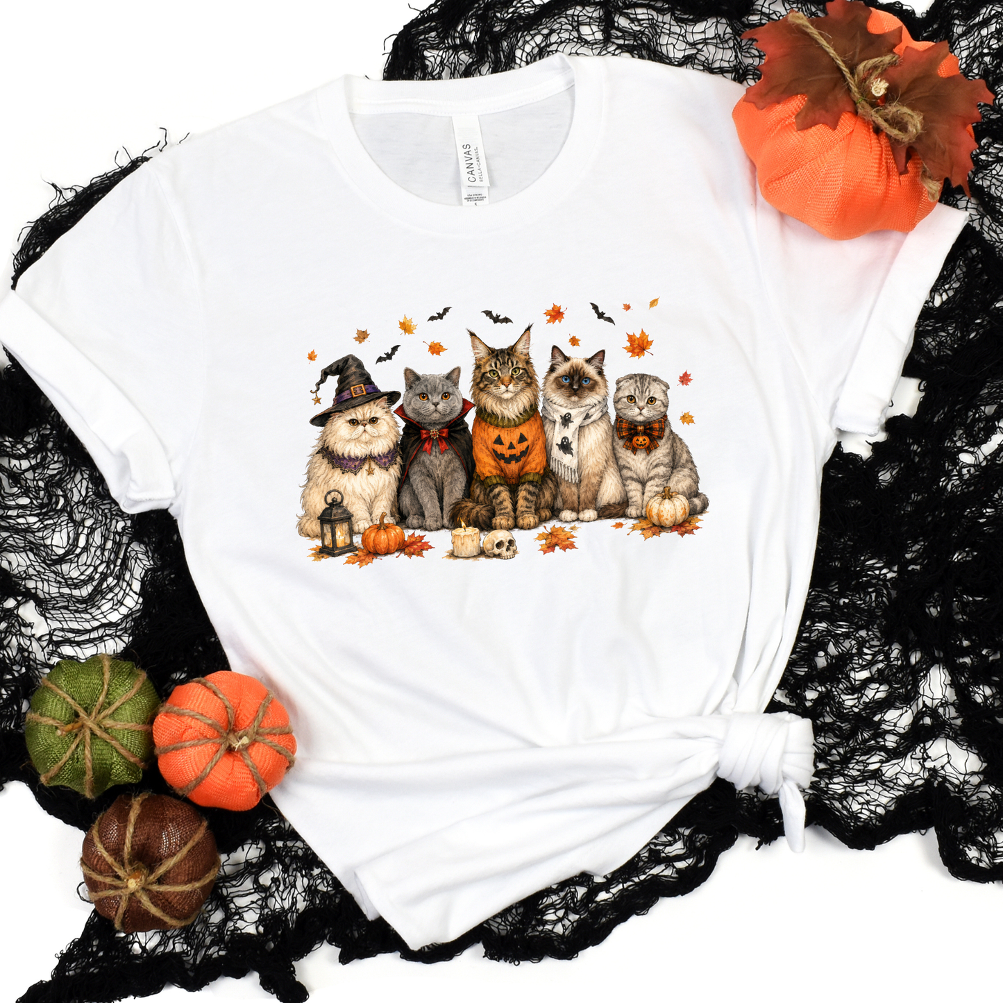 Cute Halloween Cats Graphic Tee