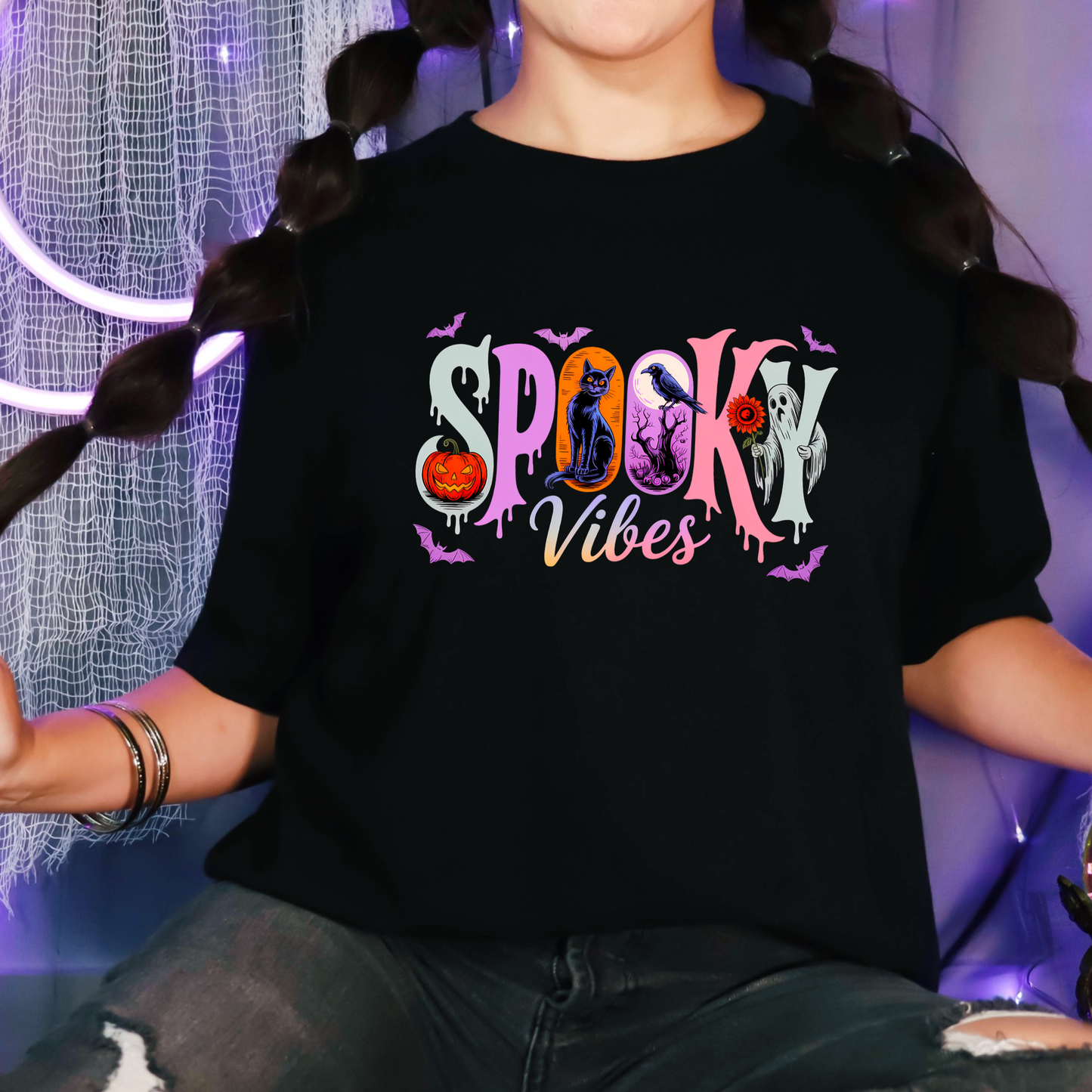 Spooky Vibes Retro Graphic Tee