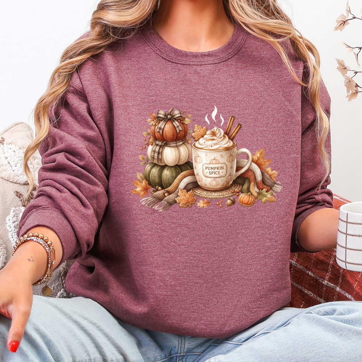Pumpkin Spice Fall Graphic Sweatshirt