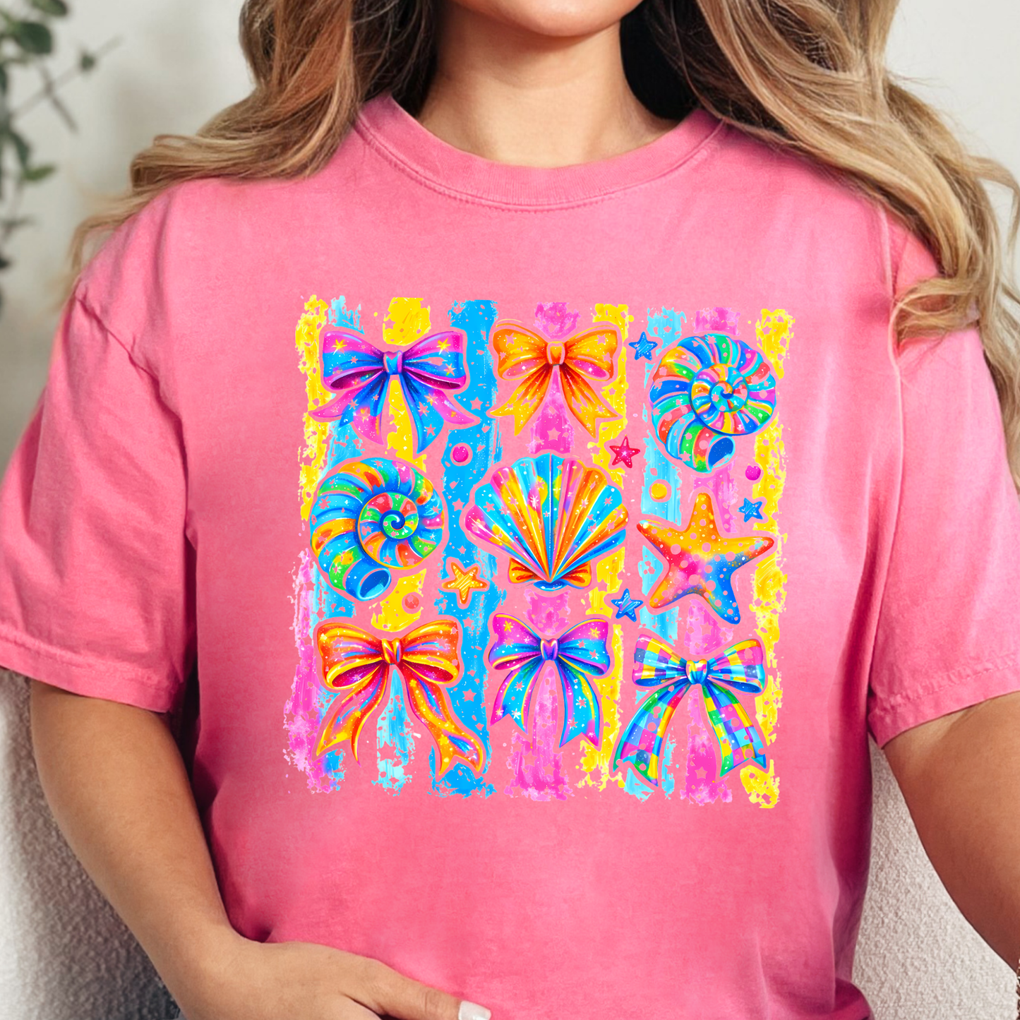 Coastal Preppy Bows Graphic Tee