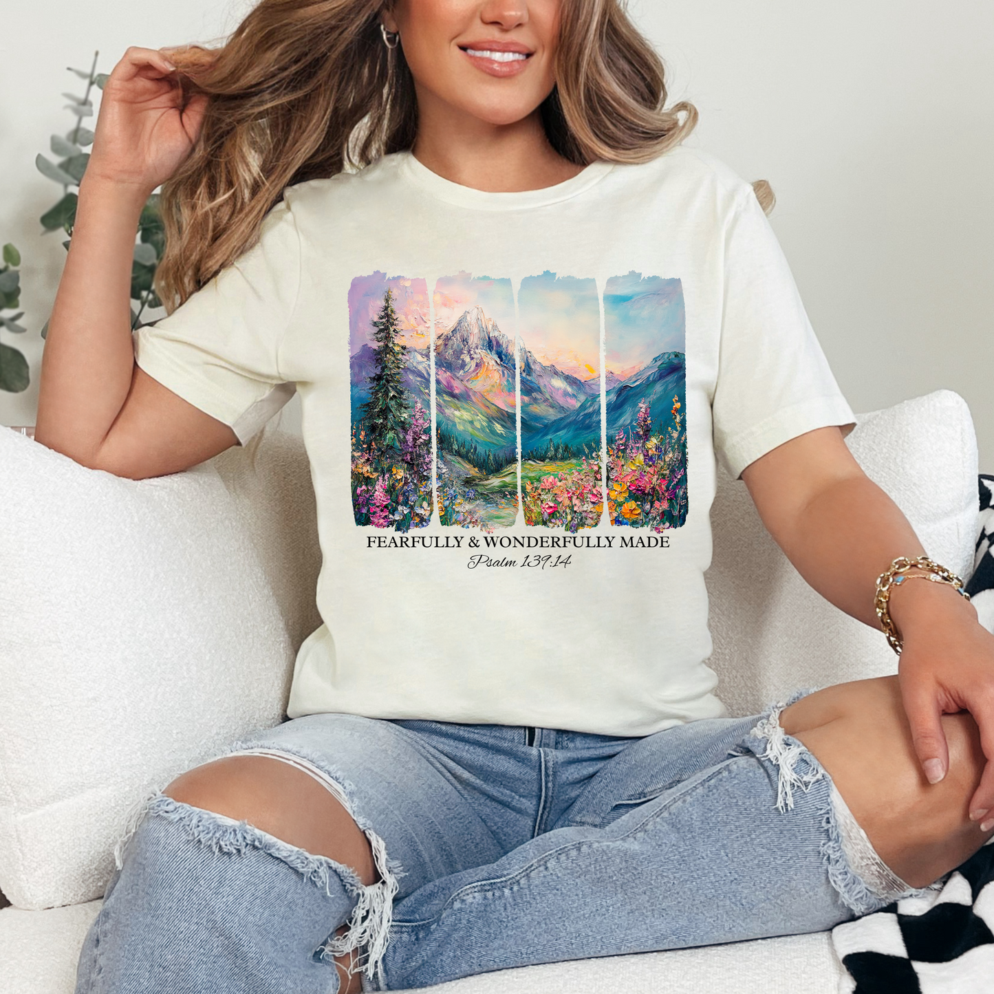 Brushstroke Wonderfully Made Graphic Tee