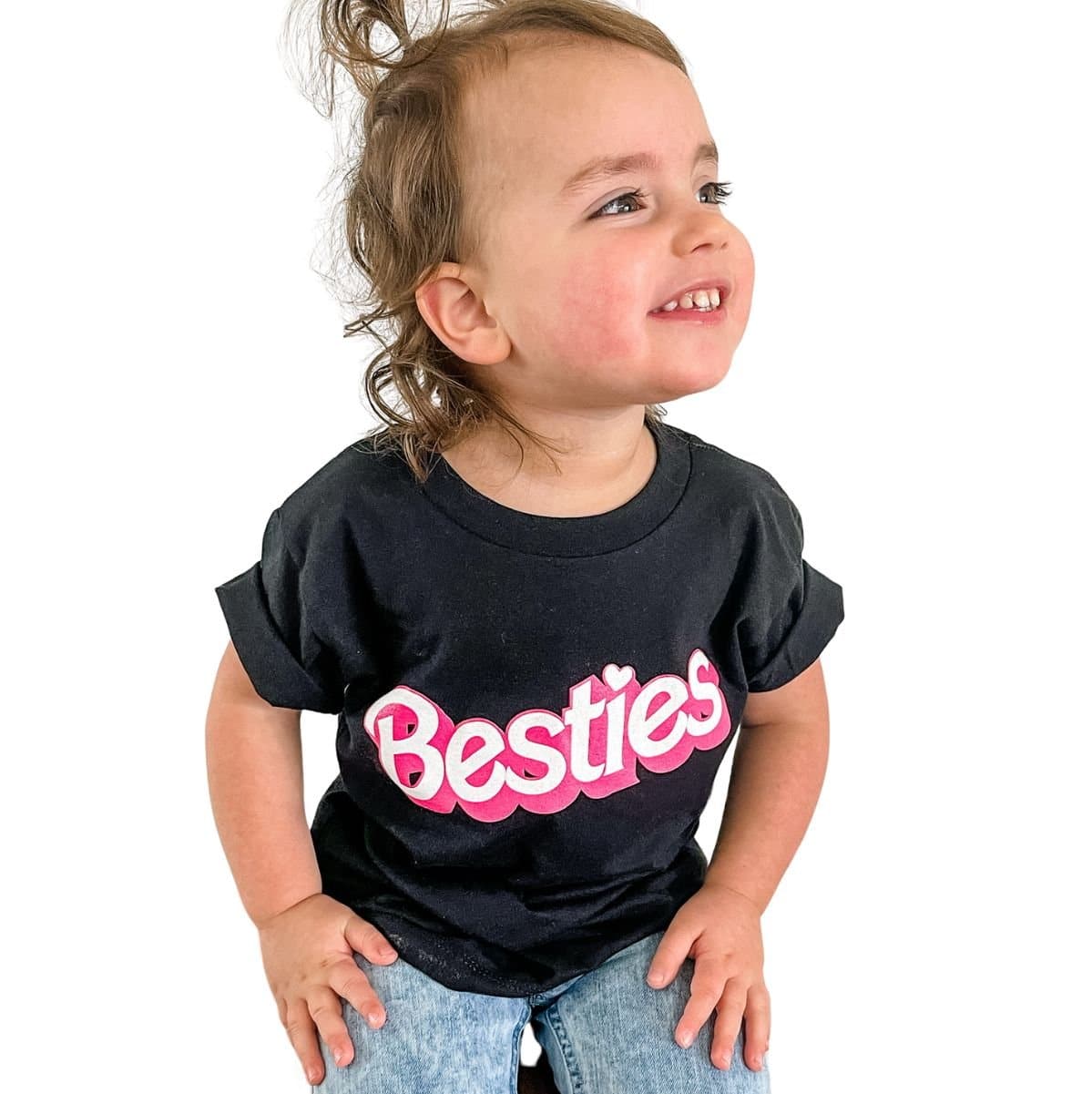 Besties Barbie Kids Tee - Black