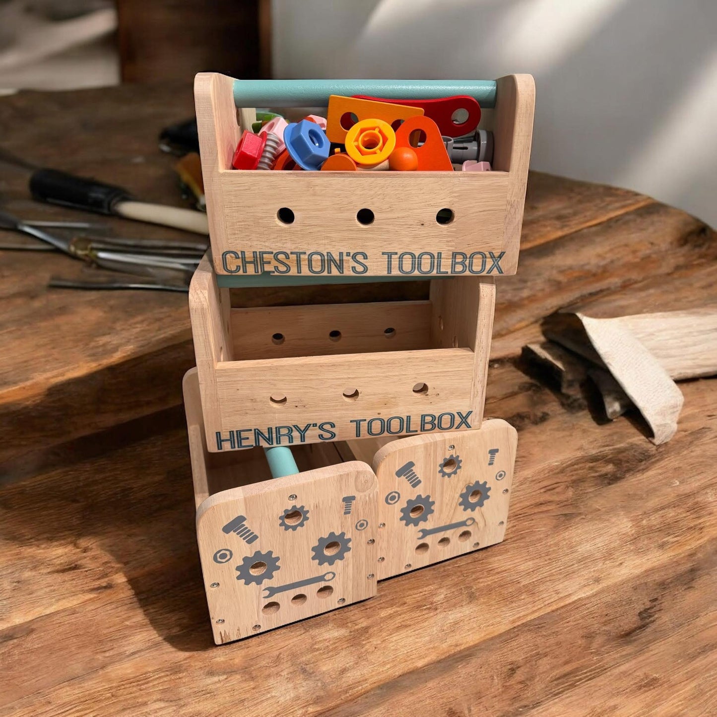 Custom Personalized Kid's Tool Box Set (Preorder - Ships in 4-5 Weeks)