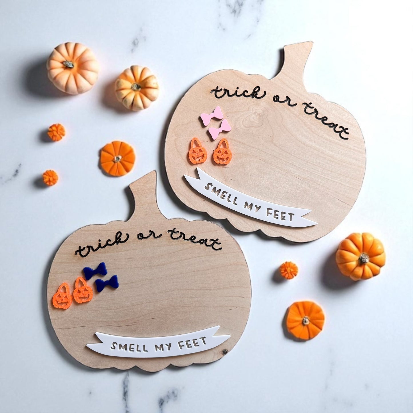 Custom Halloween Footprint Keepsake (Preorder - Ships in 4-5 Weeks)