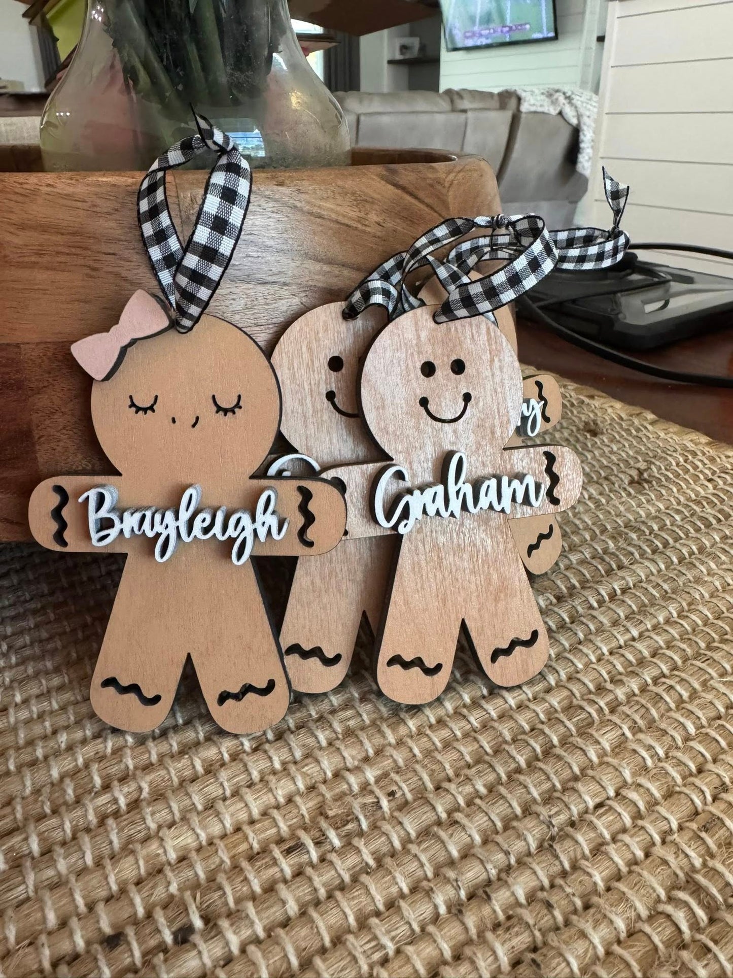 Custom PERSONALIZED Gingerbread Man Ornament (PREORDER- Arrives in 4-5 wks)