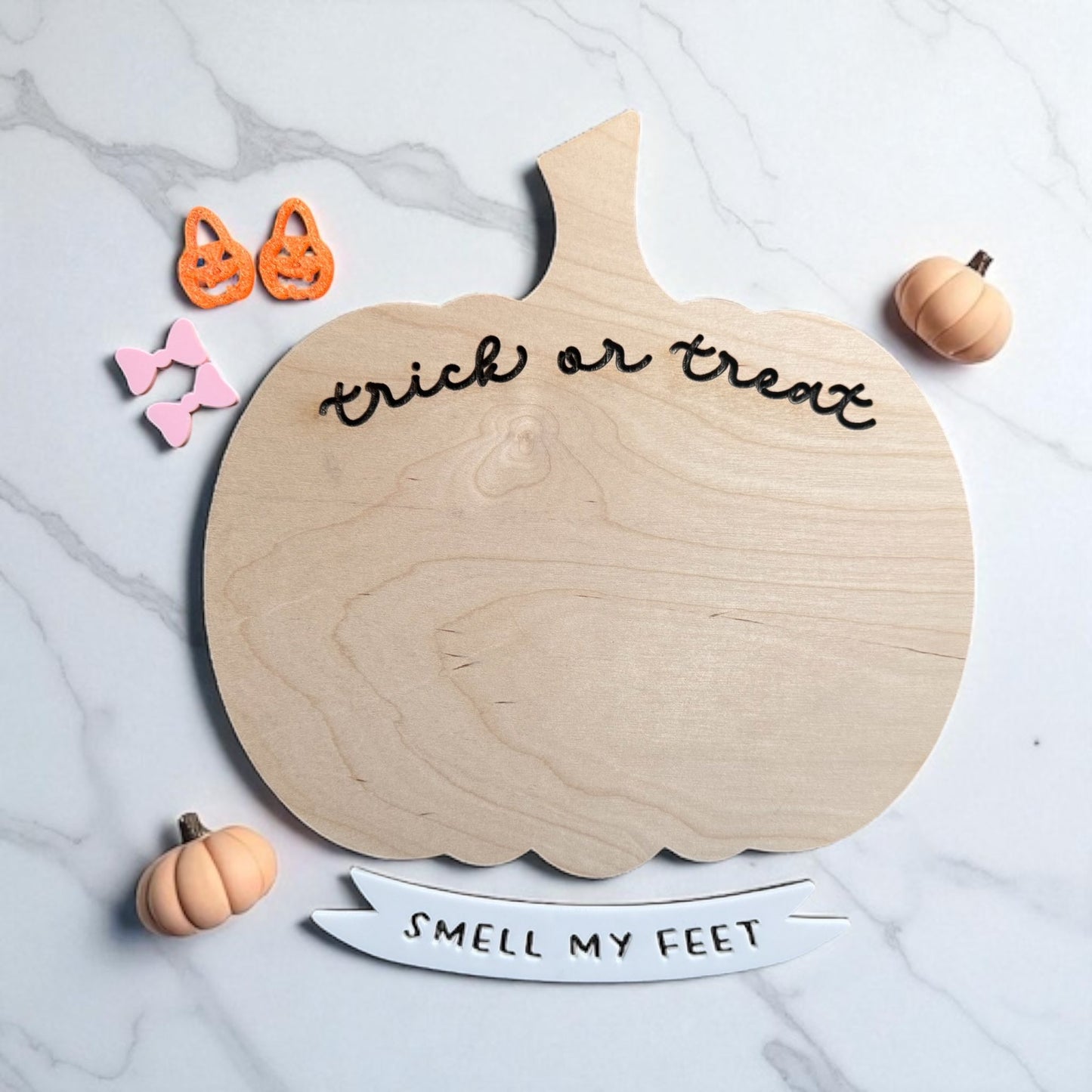 Custom Halloween Footprint Keepsake (Preorder - Ships in 4-5 Weeks)
