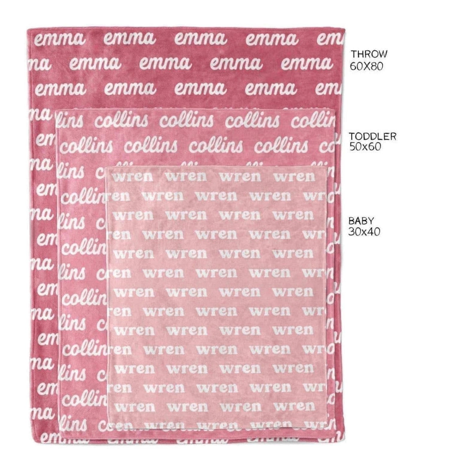 Custom Personalized Name Blankets - Preorder Closes 8/30, ETA Early Oct.