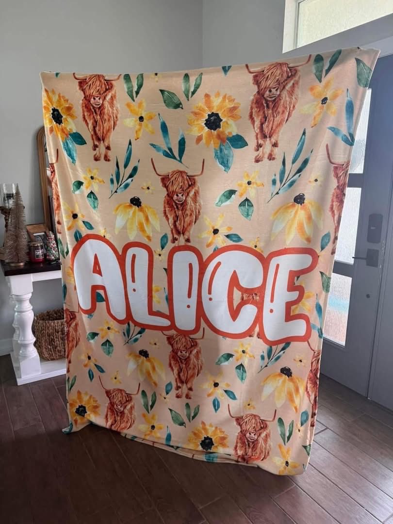Custom Personalized Name Blankets - Preorder Closes 8/30, ETA Early Oct.